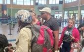 Cubans arriving at the airport in Cuba, April 19, 2024