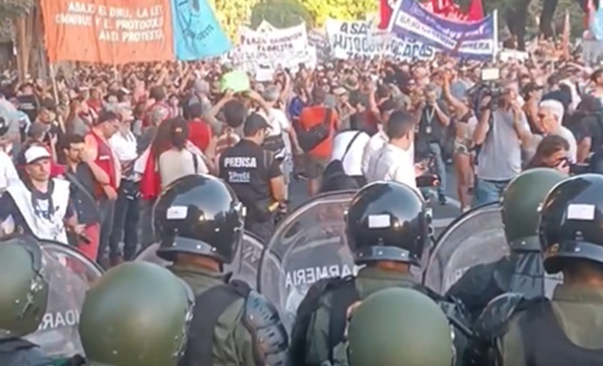Argentine protest against President Javier Milei's policies, April 2024.