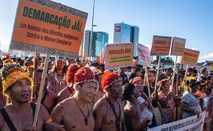 Indigenous peoples in Brasilia, Brazil, April 22, 2024.