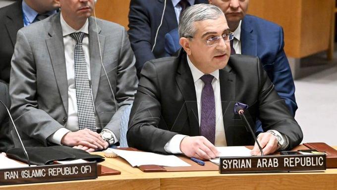 Permanent Representative of Syria to the United Nations, Ambassador Qusay Al-Dahhak, April 2024