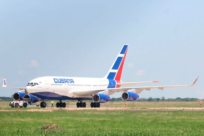 Plane of Cubana de Aviacion, April 2024