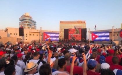 Celebration of Workers' Day in Havana, Cuba, May 1, 2024