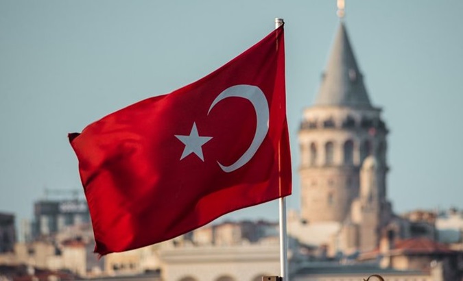 The flag of Türkiye.