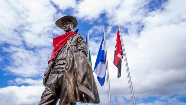 Statue of Augusto C. Sandino, who led an army that fought against the US occupation of Nicaragua.