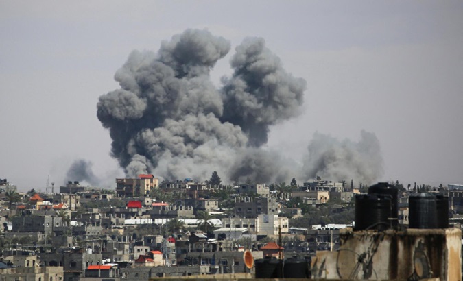 Israeli bombing in Rafah, Gaza, May 7, 2024.