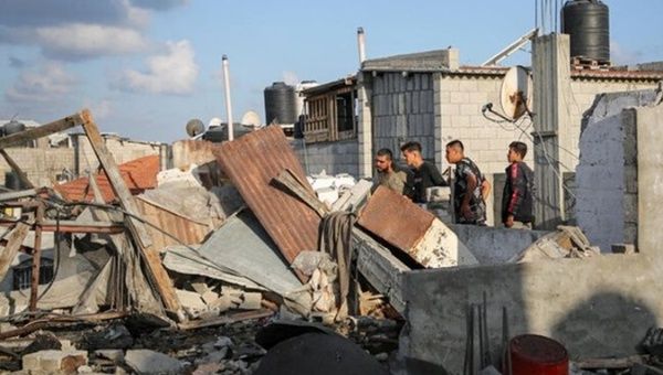 An Israeli strike on a house in Rafah, Gaza, May 7, 2024.