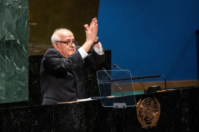 Riyad Mansour The representative of Palestine at the UN, May 10, 2024