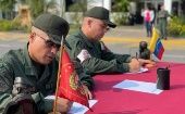 Soldiers begin the signatures collecting process in Cojedes, Venezuelan, May 17, 2024.