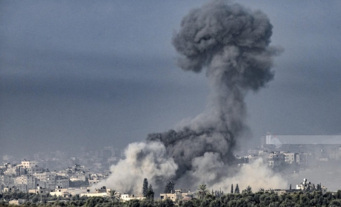 Israeli bombing in the Gaza Strip, May, 2024.