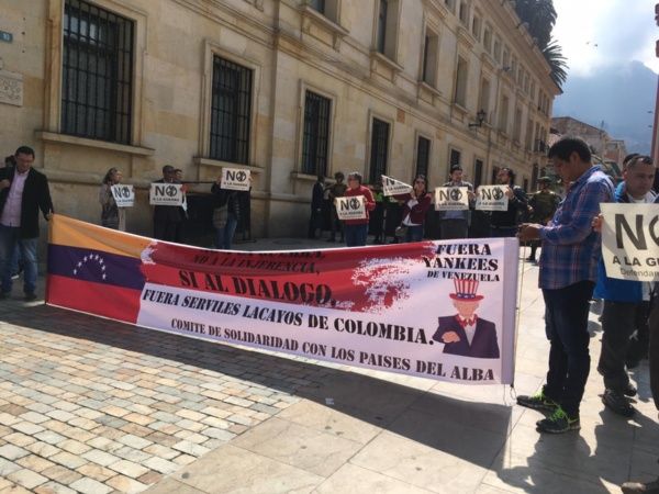 Anti-coup protest in Colombia on behalf of Venzuela